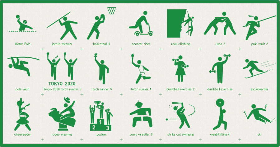 Human Pictogram 2.0 來自日本的最齊全人體圖庫，免費可商用還可以幫人物換配件！
